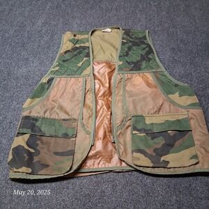 ** VTG Amida Hunting Camouflage Vest Size XL Green Shooting Padded * No Zipper